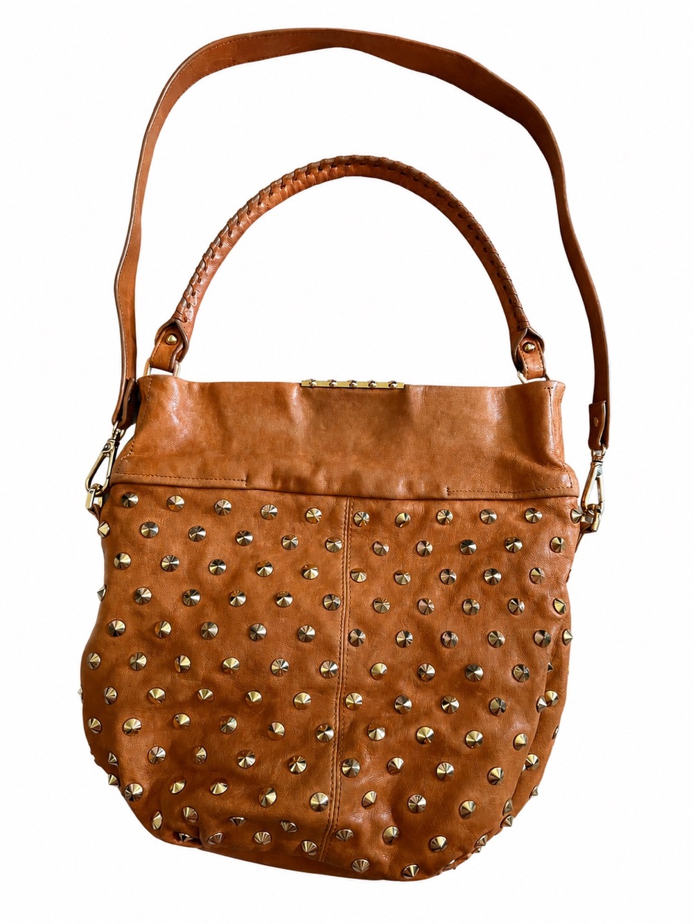 Y2K Be & D Leather Studded Tote Purse